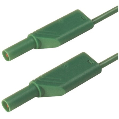 Hirschmann Test & Measurement Test lead, 16A, 1000V ac/dc, Green, 500mm Lead Length