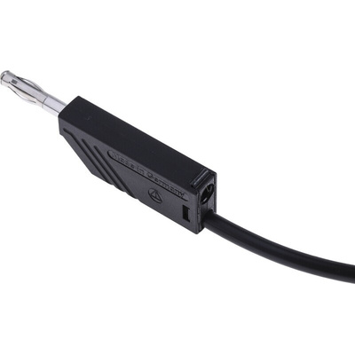 Hirschmann Test & Measurement, 32A, 60V dc, Black, 500mm Lead Length
