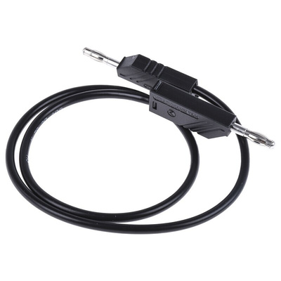 Hirschmann Test & Measurement, 32A, 60V dc, Black, 500mm Lead Length
