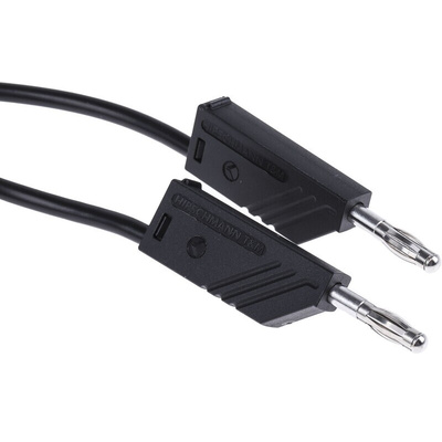 Hirschmann Test & Measurement, 32A, 60V dc, Black, 500mm Lead Length