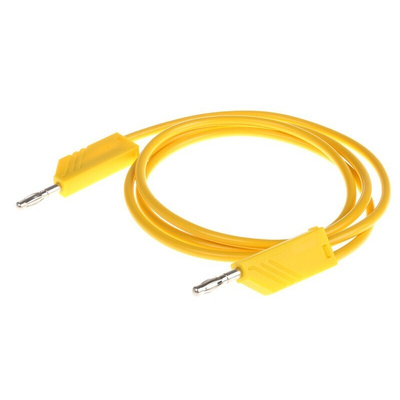 Hirschmann Test & Measurement, 32A, 60V dc, Yellow, 1m Lead Length