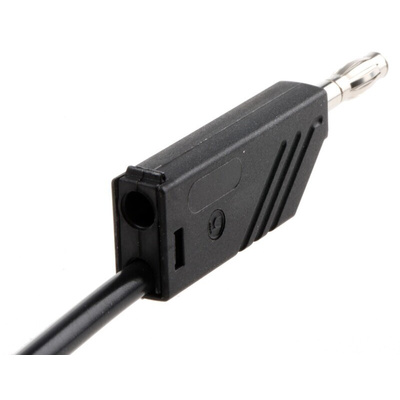 Hirschmann Test & Measurement, 16A, 60V dc, Black, 250mm Lead Length