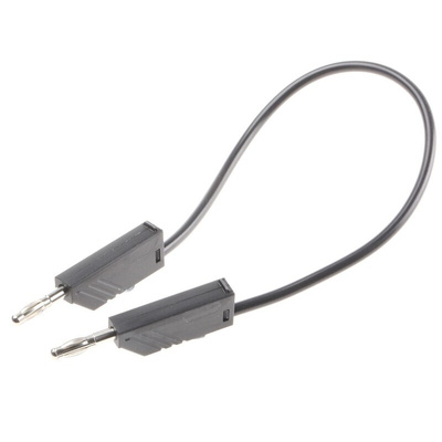 Hirschmann Test & Measurement, 16A, 60V dc, Black, 250mm Lead Length