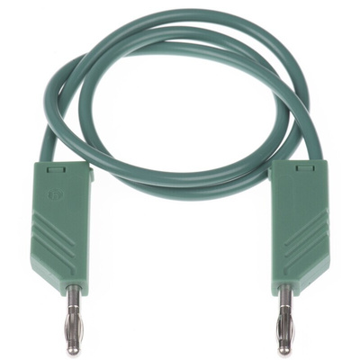 Hirschmann Test & Measurement Test lead, 16A, 60V dc, Green, 50cm Lead Length