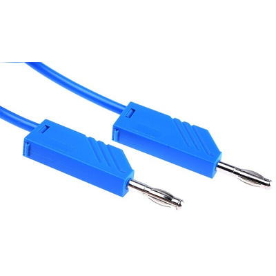 Hirschmann Test & Measurement Test lead, 16A, 60V dc, Blue, 1m Lead Length
