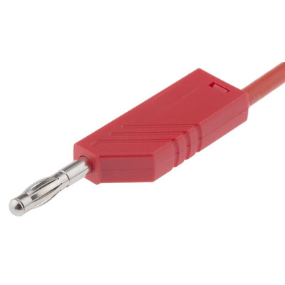 Hirschmann Test & Measurement, 16A, 60V dc, Red, 500mm Lead Length