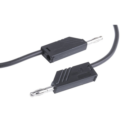 Hirschmann Test & Measurement, 16A, 60V dc, Black, 500mm Lead Length