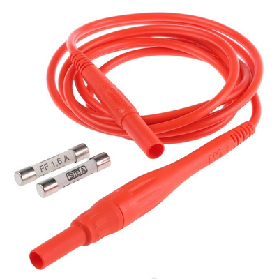 Staubli Test lead, 8A, 1kV, Red, 1.5m Lead Length