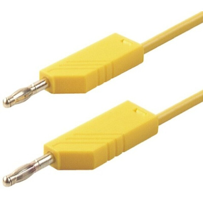Hirschmann Test & Measurement, 32A, 30 V ac, 60V dc, Yellow, 2m Lead Length