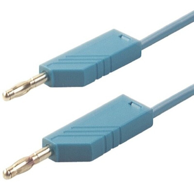 Hirschmann Test & Measurement, 32A, 30 V ac, 60V dc, Blue, 2m Lead Length