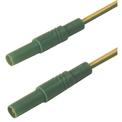 Hirschmann Test & Measurement, 32A, 1000V ac/dc, Green, Yellow, 2m Lead Length