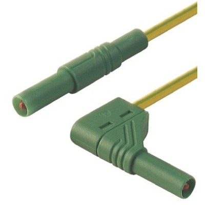 Hirschmann Test & Measurement, 32A, 1000V ac/dc, Green, Yellow, 1m Lead Length