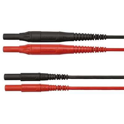 Schutzinger Test lead, 1.6A, 1kV, Black, Red, 1m Lead Length