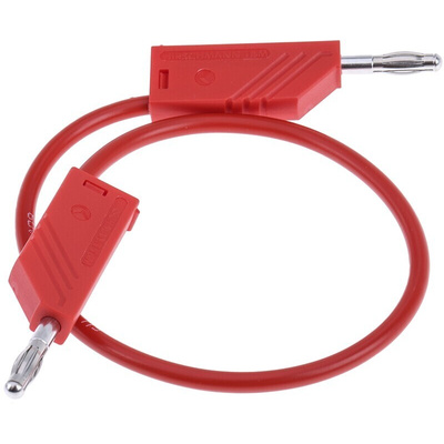 Hirschmann Test & Measurement, 32A, 30 V ac, 60V dc, Red, 250mm Lead Length