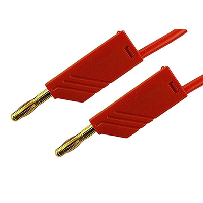 Hirschmann Test & Measurement, 32A, 30 V ac, 60V dc, Red, 250mm Lead Length