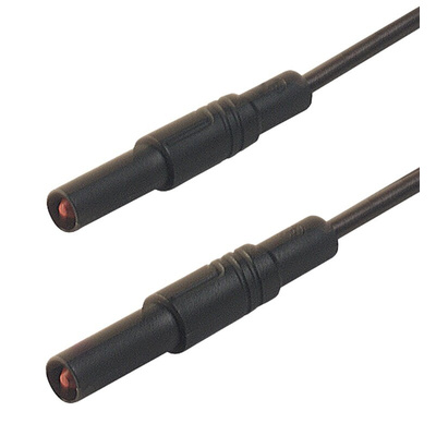 Hirschmann Test & Measurement, 16A, 1000V ac/dc, Black, 2m Lead Length
