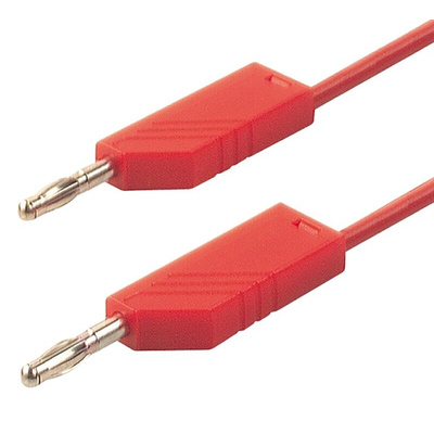 Hirschmann Test & Measurement, 32A, 30 V ac, 60V dc, Red, 1.5m Lead Length