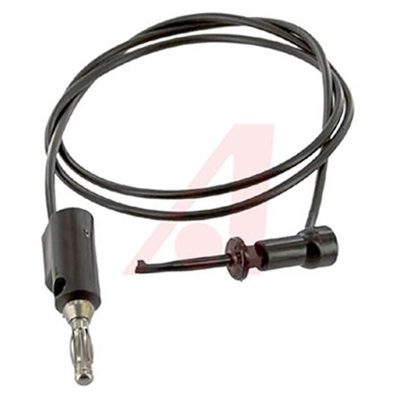 Mueller Electric Test lead, 5A, 300V, Black, 600mm Lead Length