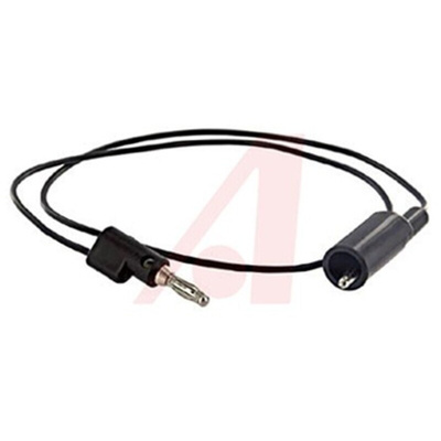 Mueller Electric Crocodile Clip Lead, 10A, 300V, Black, 600mm Lead Length