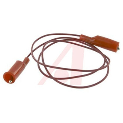 Mueller Electric Crocodile Clip Lead, 10A, 300V, Red, 0.9m Lead Length