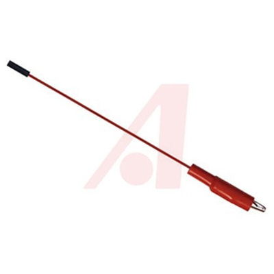 Mueller Electric Crocodile Clip Lead, 3.5A, 1 kV, Red, 600mm Lead Length