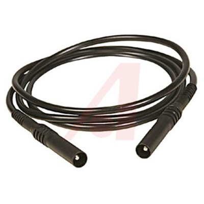 Mueller Electric Test lead, 20A, 1kV, Black, 1m Lead Length