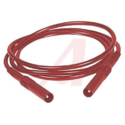 Mueller Electric Test lead, 20A, 1kV, Red, 1m Lead Length