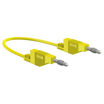 Staubli, 15A, 30 V ac, 60V dc, Yellow, 500mm Lead Length