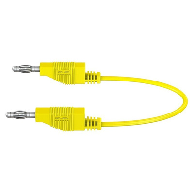 Staubli, 15A, 30 V ac, 60V dc, Yellow, 500mm Lead Length