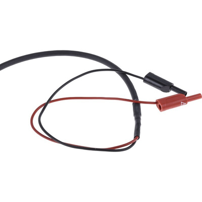 Schutzinger BNC Test Lead, Black, Red, 500mm Lead Length