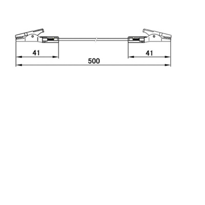 Teishin Electric Crocodile Clip Lead, 500mm Lead Length