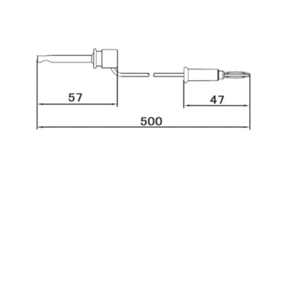 Teishin Electric Crocodile Clip Lead, 500mm Lead Length