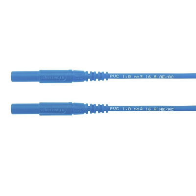 Schutzinger Test lead, 16A, 1kV, Blue, 1m Lead Length