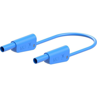 Staubli Test lead, 19A, 1kV, Blue, 500mm Lead Length