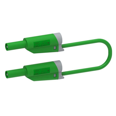 Electro PJP Test lead, 36A, 600V, Green, 50cm Lead Length