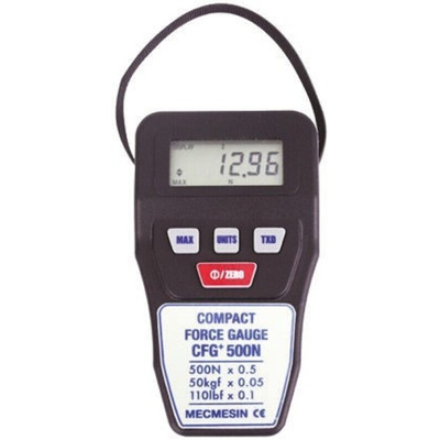 Mecmesin 860-023 Force Gauge 500Hz RS232, Range: 500N, Resolution: 0.5 N, With RS Calibration