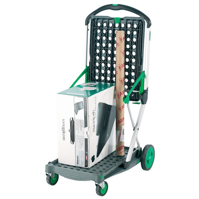 RS PRO 2 Shelf Aluminium Folding Trolley, 670 x 470mm, 60kg Load