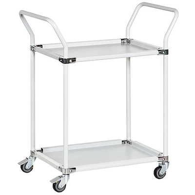 RS PRO 2 Shelf Metal Trolley, 760 x 460mm, 200kg Load