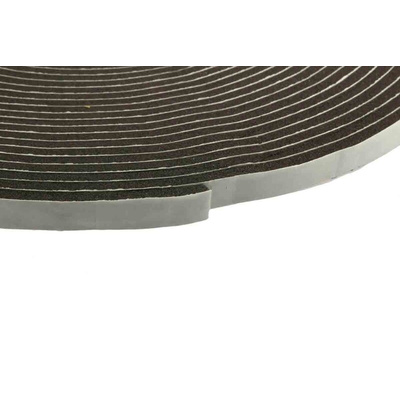 RS PRO Black Foam Tape, 12mm x 15m, 6mm Thick