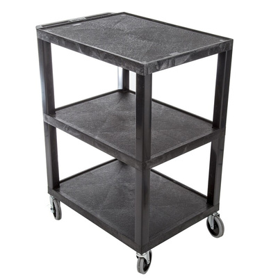 RS PRO 3 Shelf PE Trolley, 610 x 460mm, 150kg Load