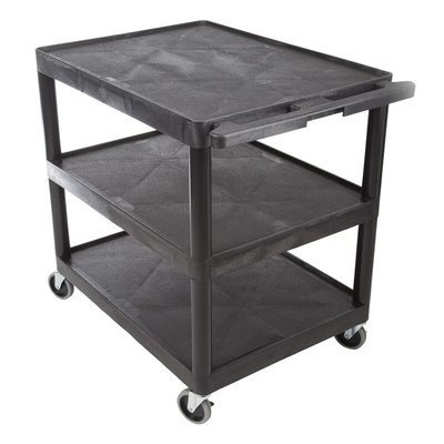 RS PRO 3 Shelf PE Trolley, 810 x 610mm, 180kg Load