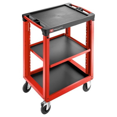 Facom 3 Shelf PP Trolley Trolley, 560 x 460mm