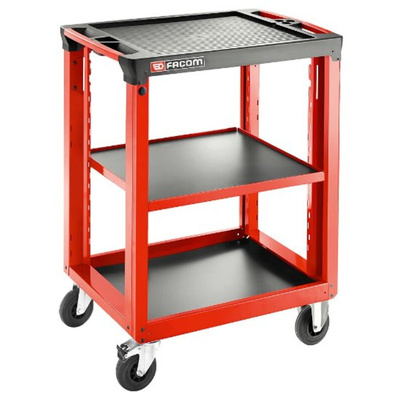 Facom 3 Shelf PP Trolley Trolley, 560 x 460mm