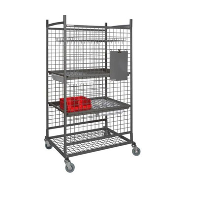 Facom 4 Shelf Component Shelf Trolley, 90 x 61 x 165mm