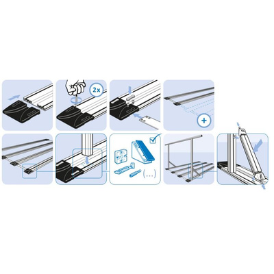 RS PRO Aluminium, Anodized Guiding Rail, 1200mm x 6.5mm