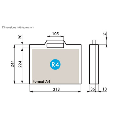 Gard Plasticases Classic Plastic Equipment case, 324 x 274 x 53mm