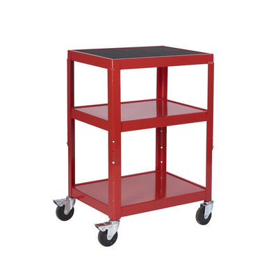 RS PRO 3 Shelf Steel Trolley Trolley, 610 x 460mm, 150kg Load