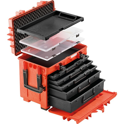 STAHLWILLE 5 Shelf Trolley Trolley, 2 x 60 mm, 4 x 30 mm, 60kg Load
