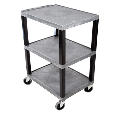 RS PRO 3 Shelf PE Trolley, 610 x 460mm, 150kg Load