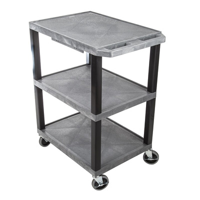 RS PRO 3 Shelf PE Trolley, 610 x 460mm, 150kg Load
